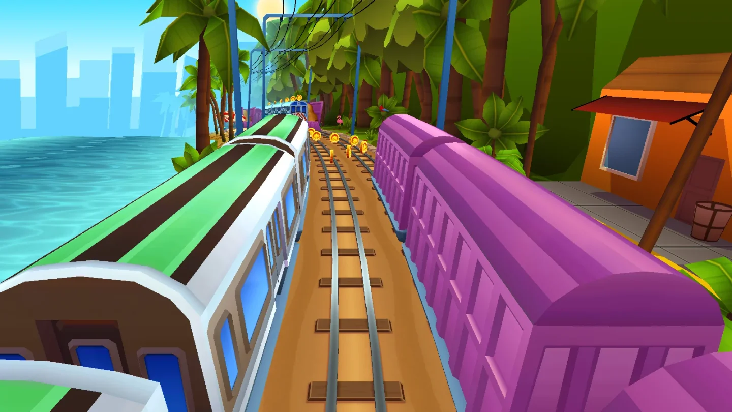 Cenário do mapa Miami em Subway Surfers